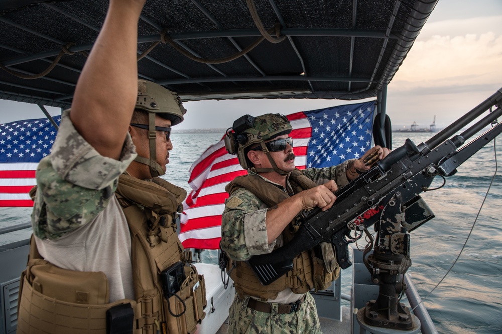 MSRON-1 Patrols the Waters Outside of the Port of Djibouti