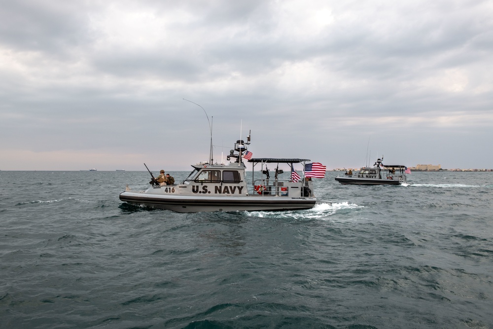 MSRON-1 Floats in the Waters Outside of the Port of Djibouti