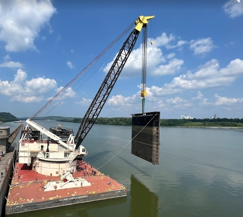 Miter Gate Replacement Project underway at Cannelton Locks and Dam