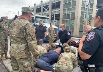 Always at the ready, Air Guardsmen save life during conference