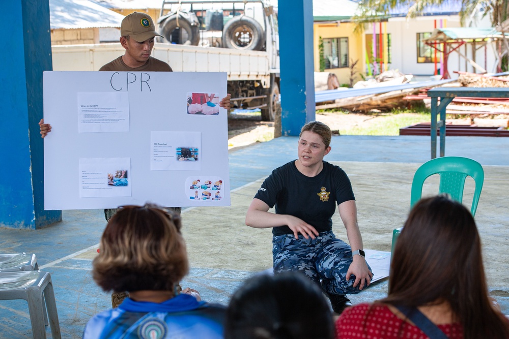 Pacific Partnership 2022 Medical Personnel Conduct Medical Training with Local Health Workers