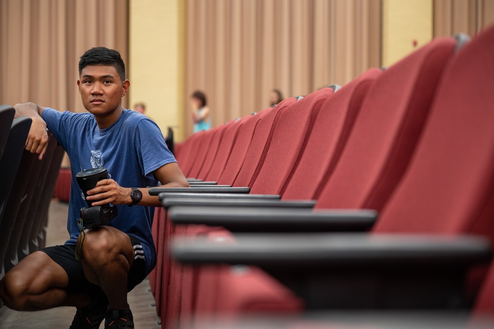 One time at band camp: Airman volunteers with local marching band