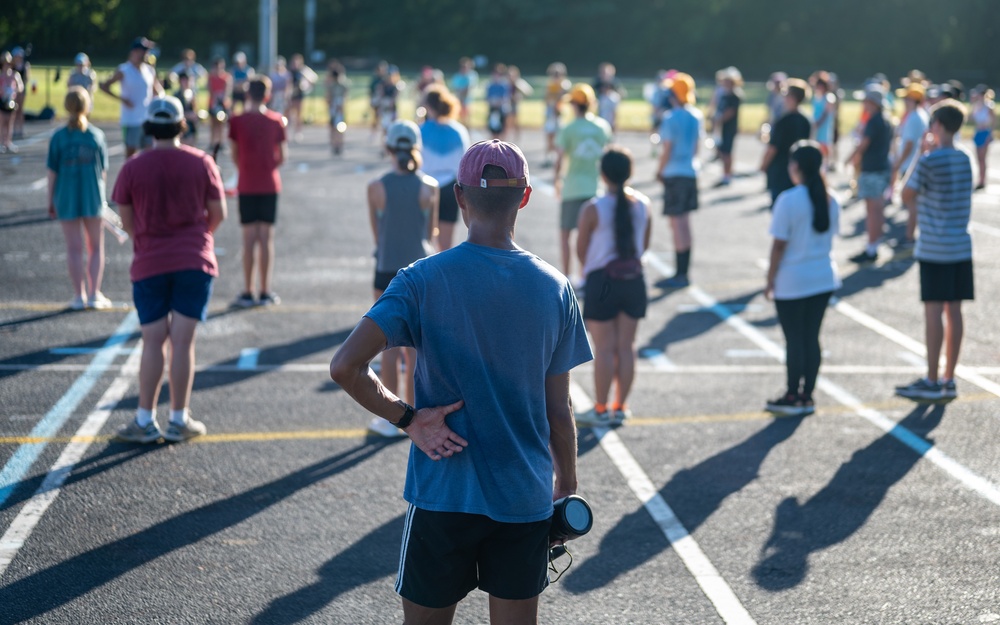 One time at band camp: Airman volunteers with local marching band