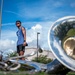 One time at band camp: Airman volunteers with local marching band