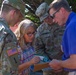 Col. Van Epps, Col. Rayfield, Jeff Tripe and Martha Tasker examine a map