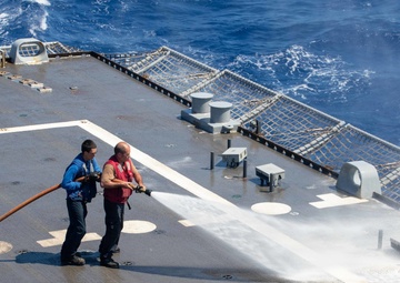 Fresh Water Washdown Aboard USS Sioux City