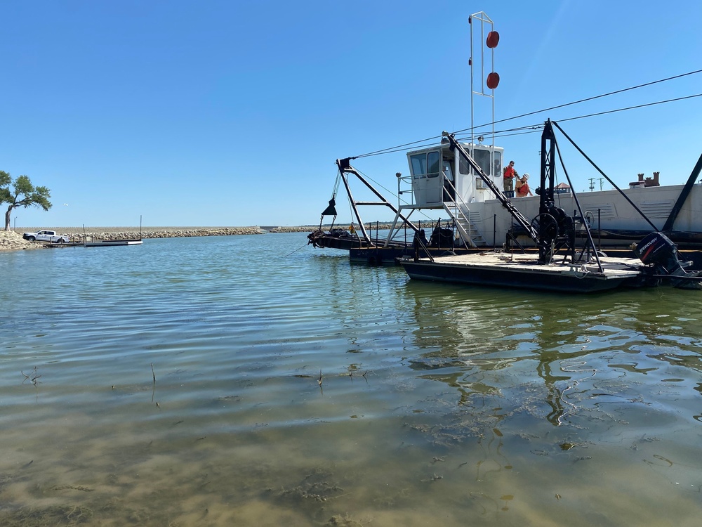 The dredge Reany at Harlan County Lake, Nebraska