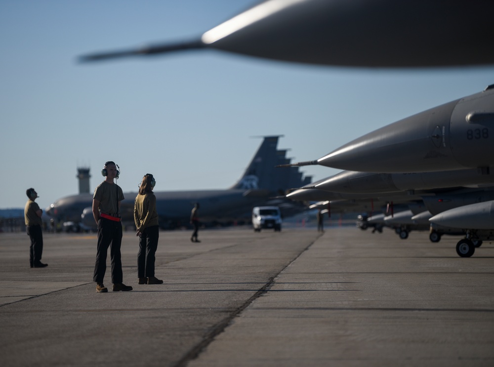 Wild Weasels on the flight line at RED FLAG-Alaska 22-3