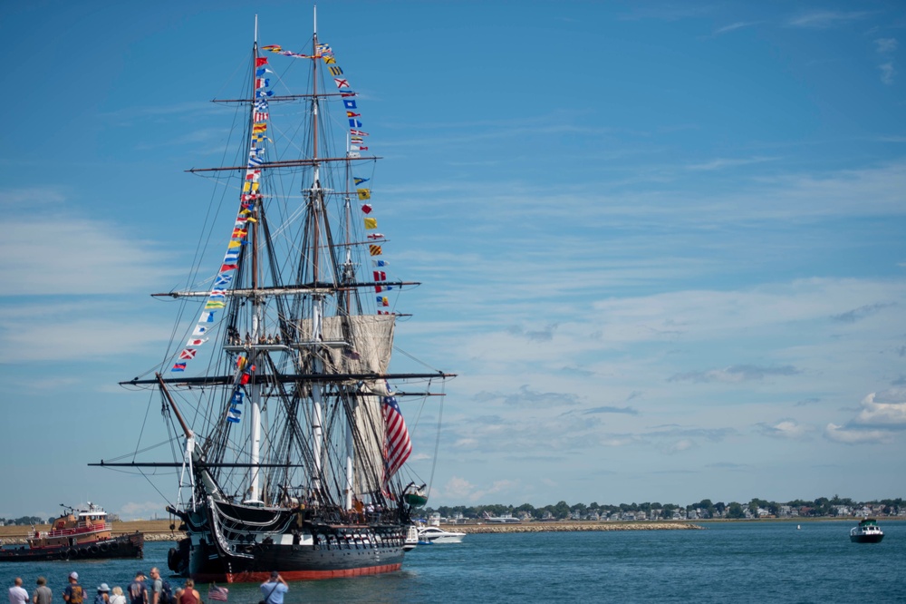 USS Constitution goes underway