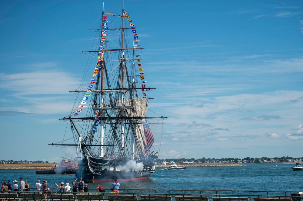 USS Constitution goes underway