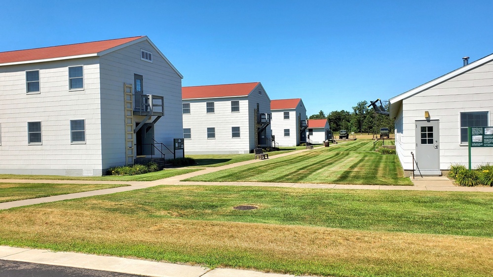 Historical buildings at Fort McCoy's historic Commemorative Area