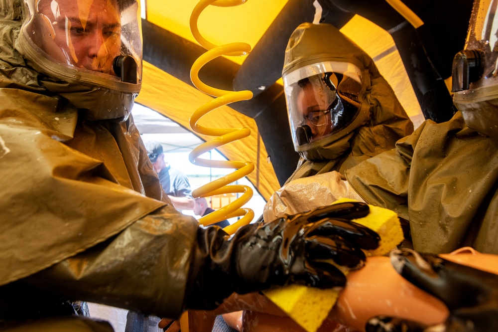 DVIDS - Images - 559th MDS conducts DECON training [Image 25 of 29]