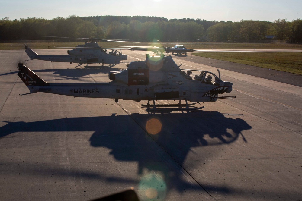 Marines with Marine Light Attack Helicopter Squadron  (HMLA) 167 support exercise Northern Strike 22-2