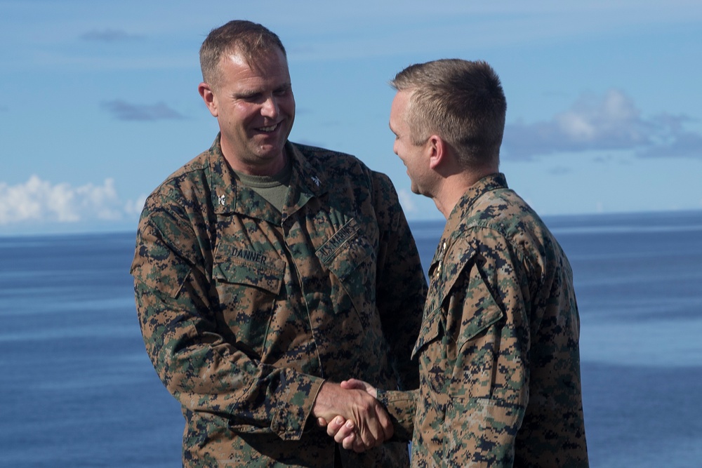 U.S. Navy Lt. Cmdr. John T. Haggerty Receives FMF Pin