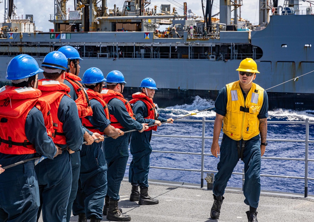 USS Chancellorsville Conducts a Replenishment-at-sea