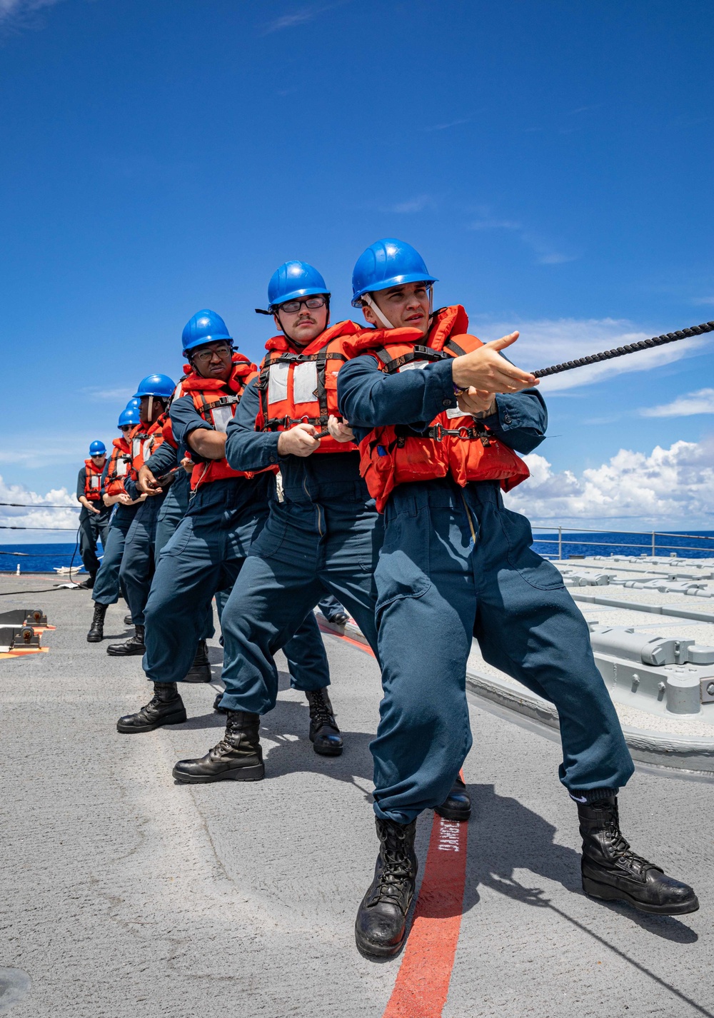 USS Chancellorsville Conducts a Replenishment-at-sea