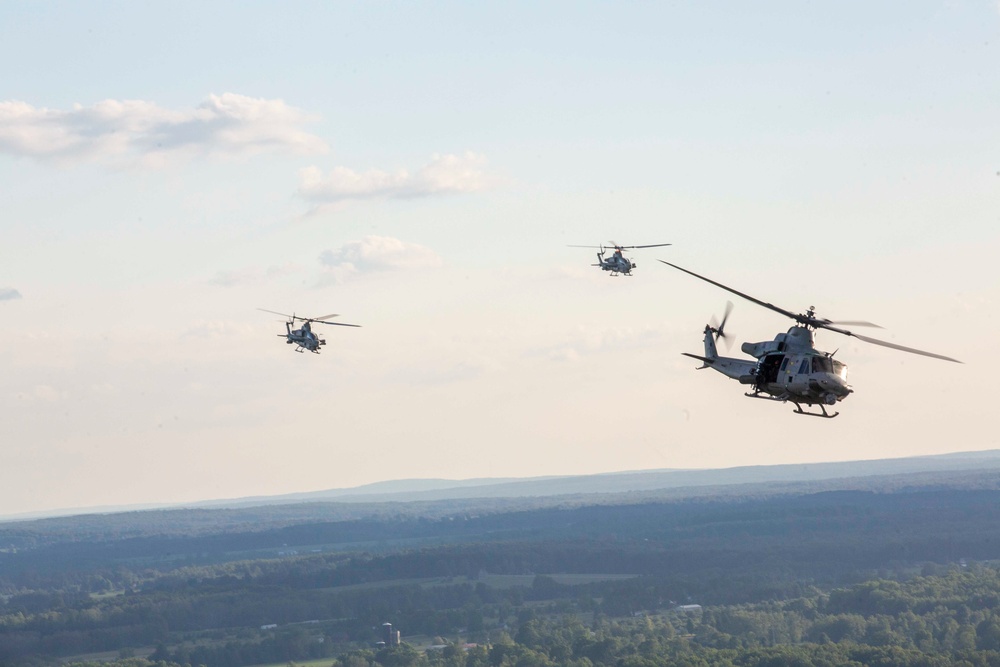 Marines with Marine Light Attack Helicopter Squadron (HMLA) 167 support exercise Northern Strike 22-2