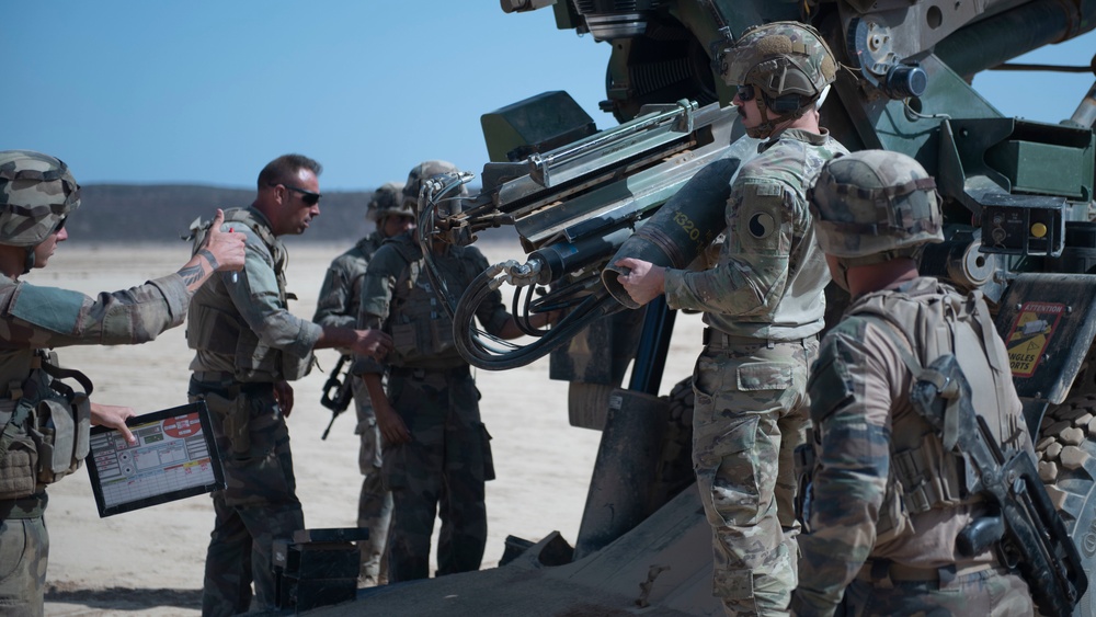 French and U.S. forces partner to conduct an artillery fire support and familiarization exercise.