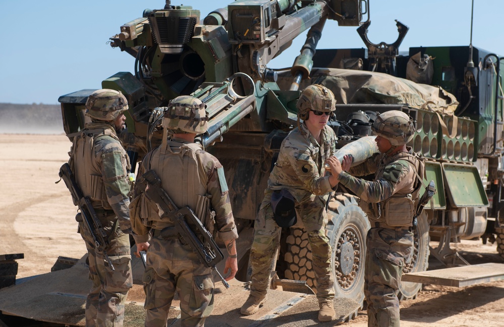 French and U.S. forces partner to conduct an artillery fire support and familiarization exercise.