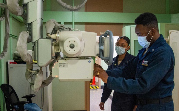 USNS Mercy Radiology performs X-rays for local community members