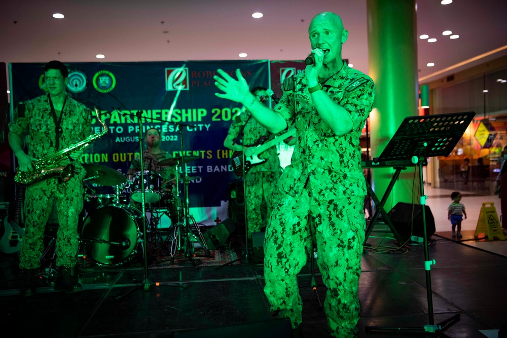 Pacific Partnership 2022 Band performs in Puerto Princesa