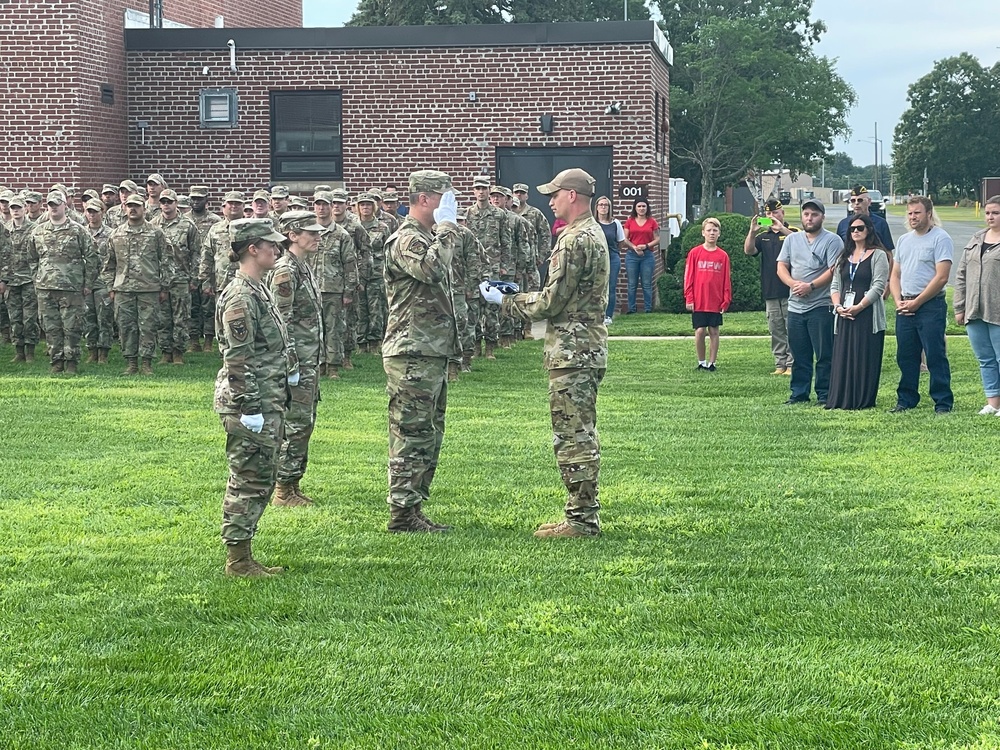 104FW ceremony honors 9/11 Ground Zero American Flag