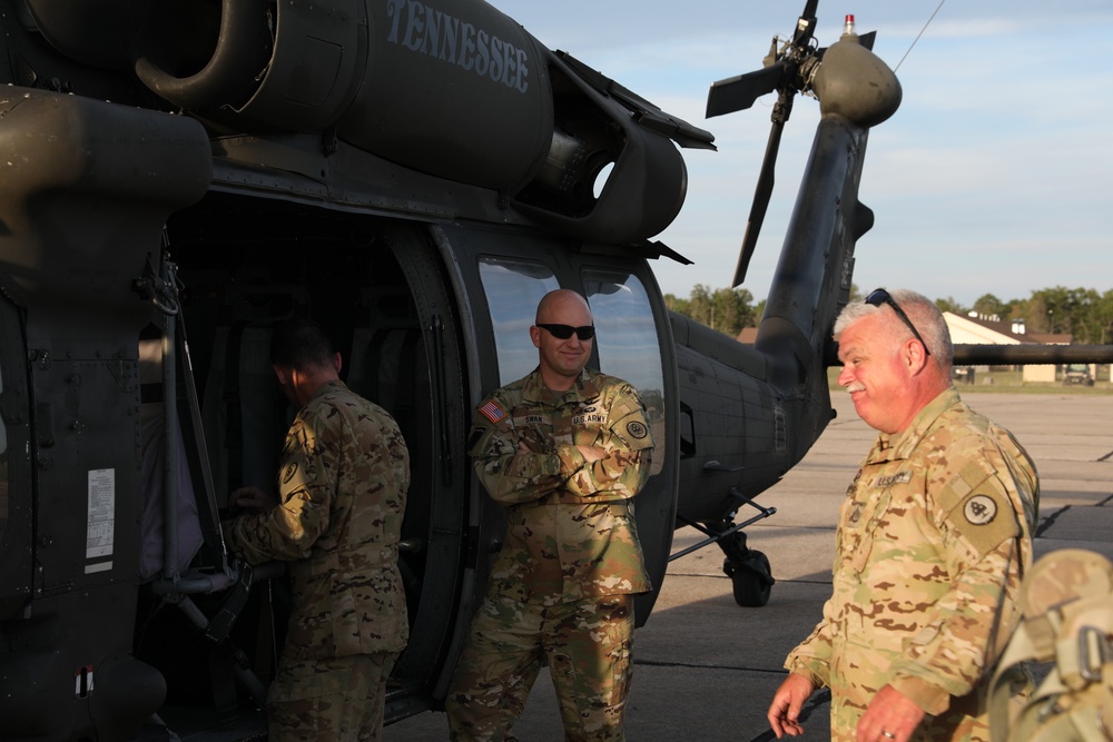 TNARNG soldiers prepare for an upcoming air assault mission during Northern Strike 22