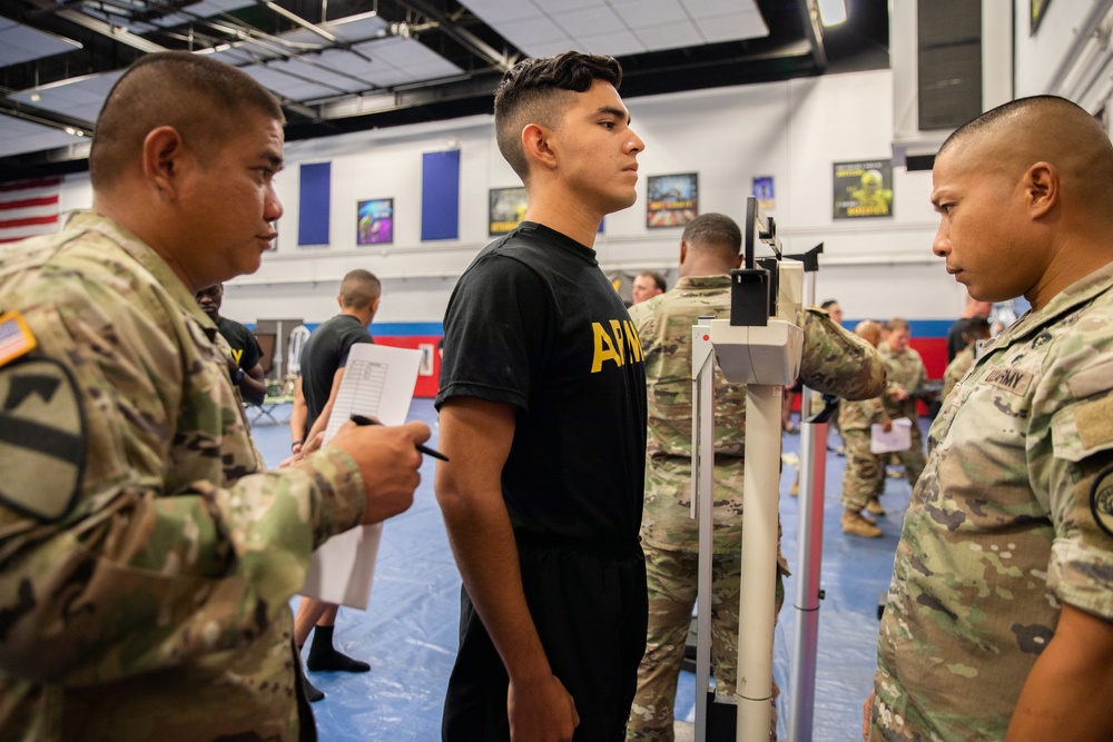 U.S. Army Forces Command Best Squads conduct Height and Weight