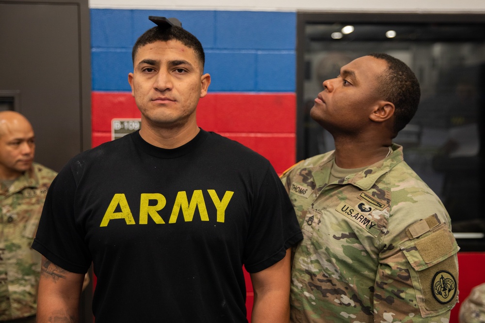 U.S. Army Forces Command Best Squads conduct Height and Weight
