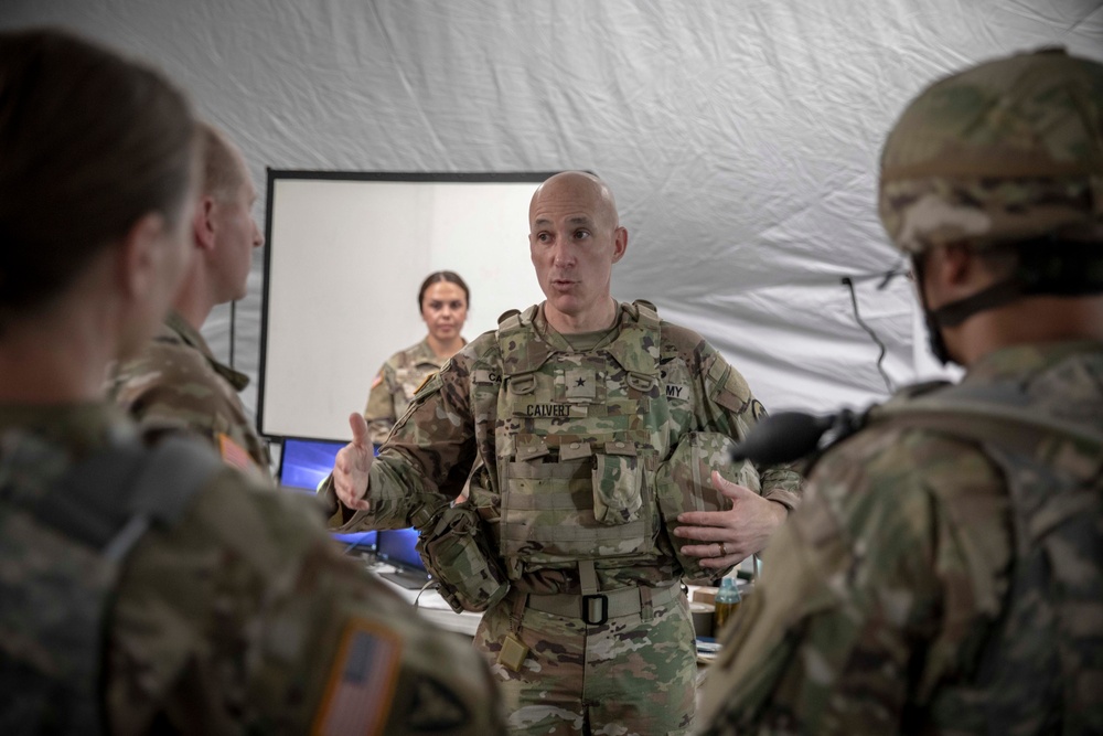 Brig. Gen. Calvert visits 77th STB