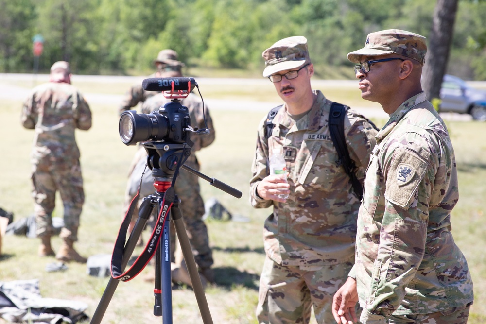 Public Affairs conducting interview U.S. Marine Corps CLR 4