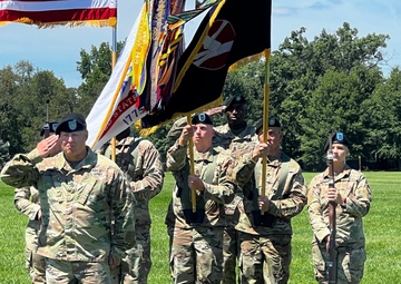 the 84th training Command Color Guard present arms