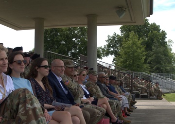 Distinguished guests observe the retirement ceremony of Maj. Gen. Miguel Castellanos