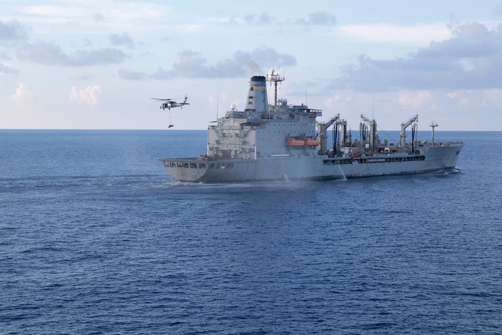 USS Tripoli Conducts Vertical Replenishment