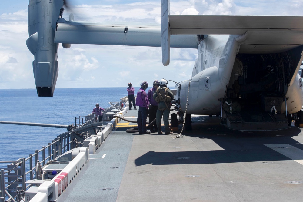 USS Tripoli Conducts Operations with VMM-262 (Reinforced) and 31st MEU