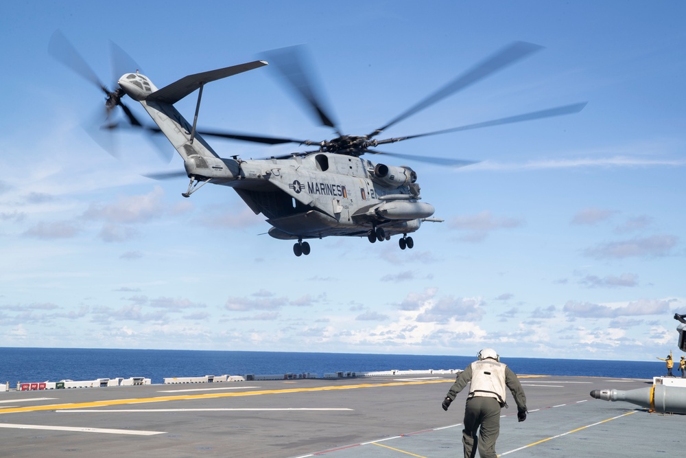 USS Tripoli Conducts Flight Operations with VMM-262 (Reinforced)