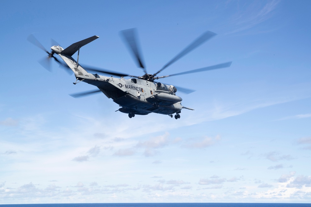 USS Tripoli Conducts Flight Operations with VMM-262 (Reinforced)