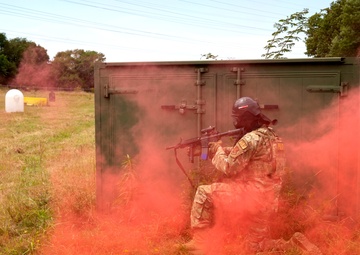 182nd Security Forces Squadron conducts Simunition battlefield training Aug. 13, 2022