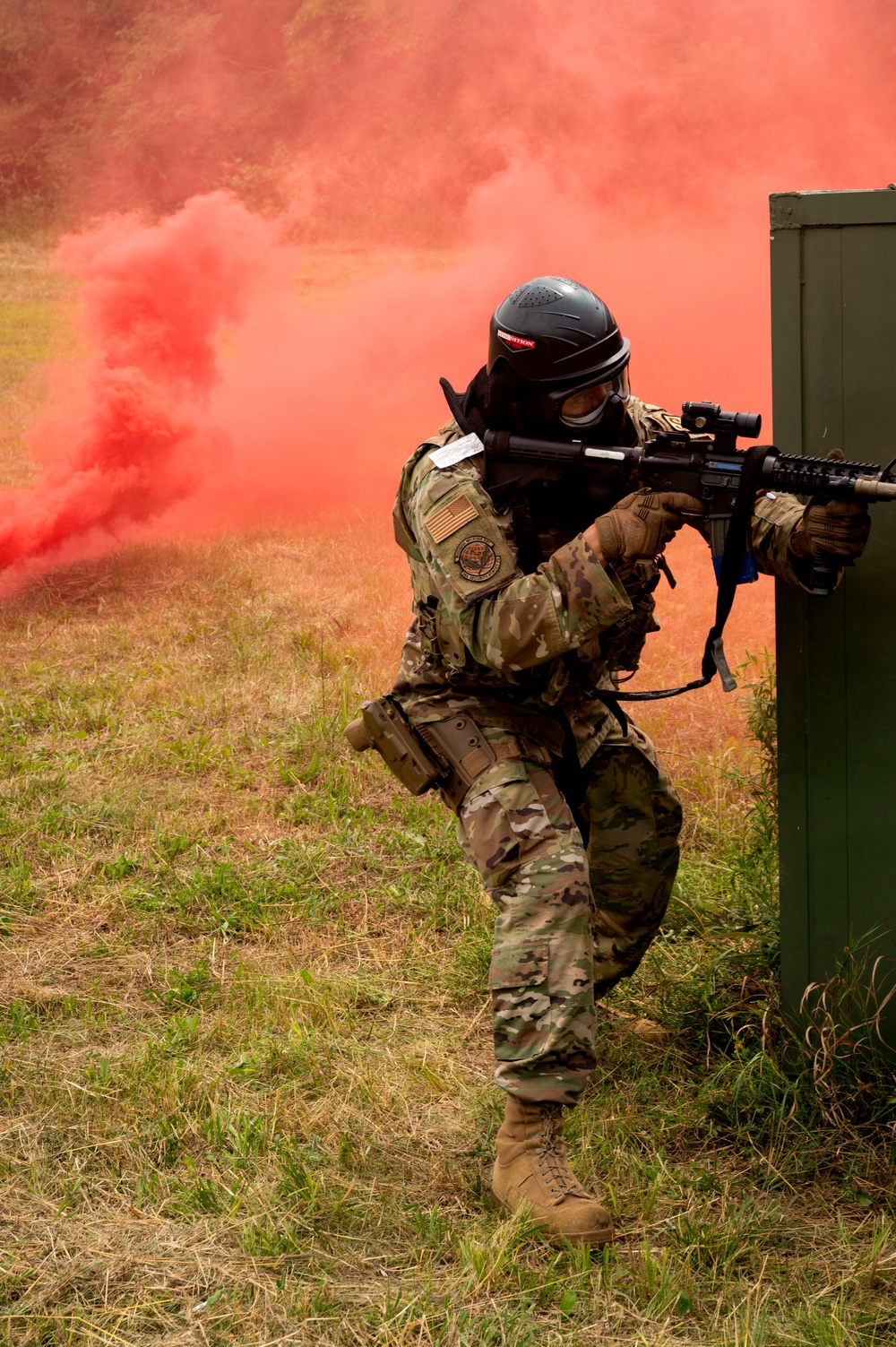 182nd Security Forces Squadron conducts Simunition battlefield training Aug. 13, 2022