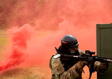 182nd Security Forces Squadron conducts Simunition battlefield training Aug. 13, 2022