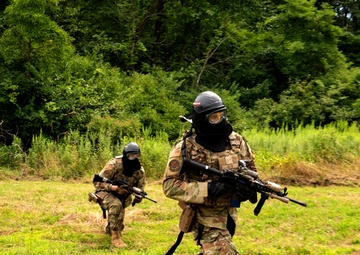 182nd Security Forces Squadron conducts Simunition battlefield training Aug. 13, 2022