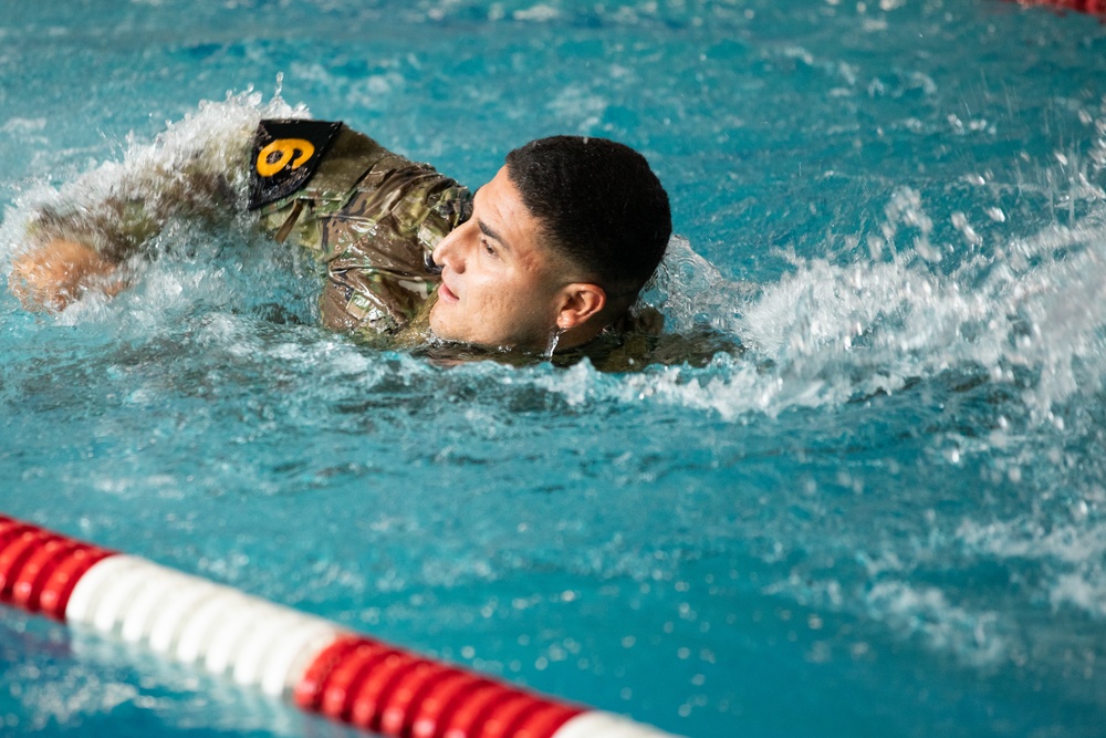 U.S. Army Forces Command Best Squads conduct Combat Water Survival Training