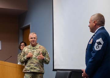 Senior Master Sgt. Andrew Edenburn promoted to chief master sergeant Aug. 14, 2022