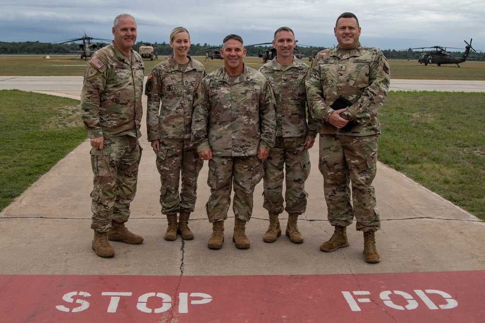 Command Chief Warrant Officer Nelligan visits Grayling Army Airfield