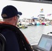 U.S. Coast Guard in Unified Command Post at Muscamoot Bay Raft Off on Lake St. Clair