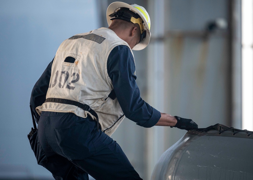 Sailors deploy small boats