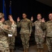 Lt. Col. Shannon Castaneda, the commander of the 152nd Communications Flight, promotes four Airmen to ranks of Master Sergeant and Senior Airman