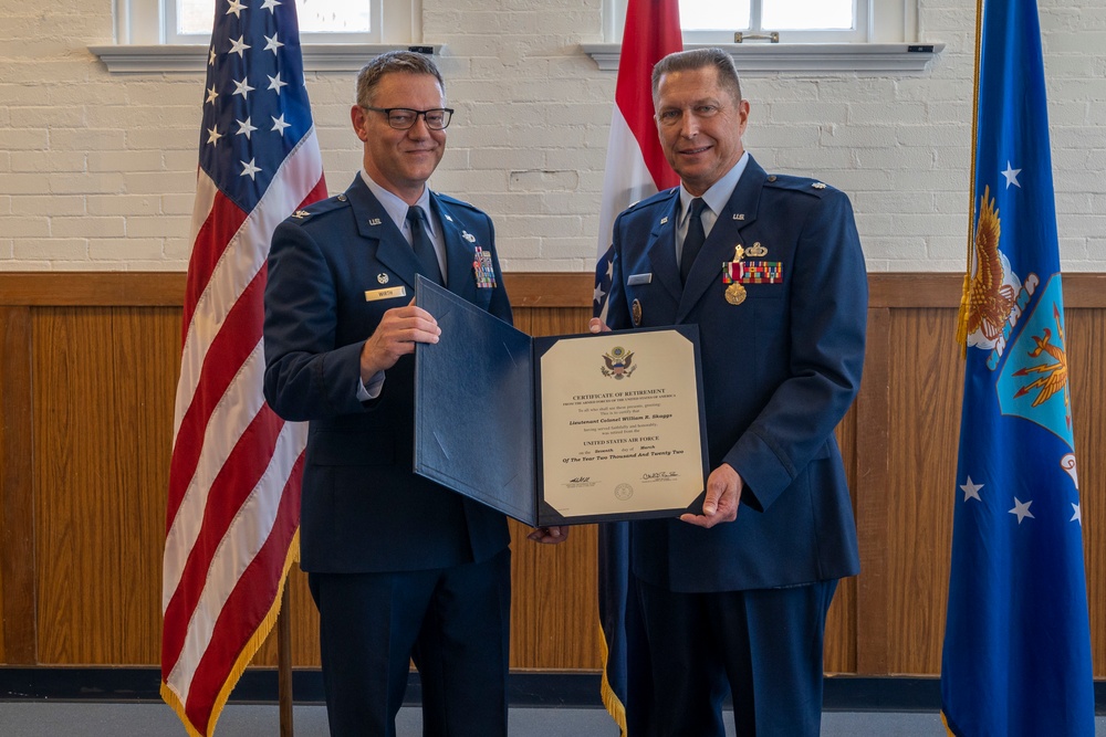 Lt. Col Skaggs retirement ceremony