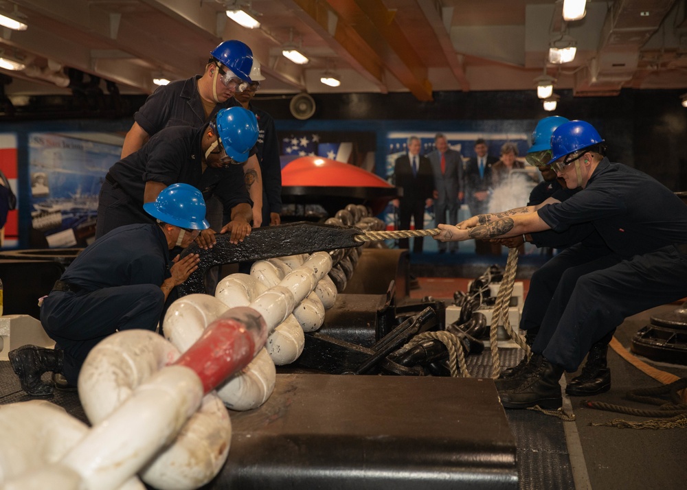 USS George H.W. Bush (CVN 77) Conducts Anchoring Exercise