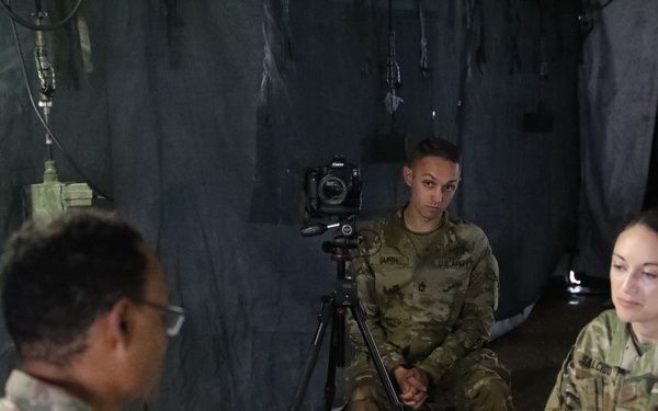 354th Public Affairs Prepares Subject Matter Expert for Media Interaction